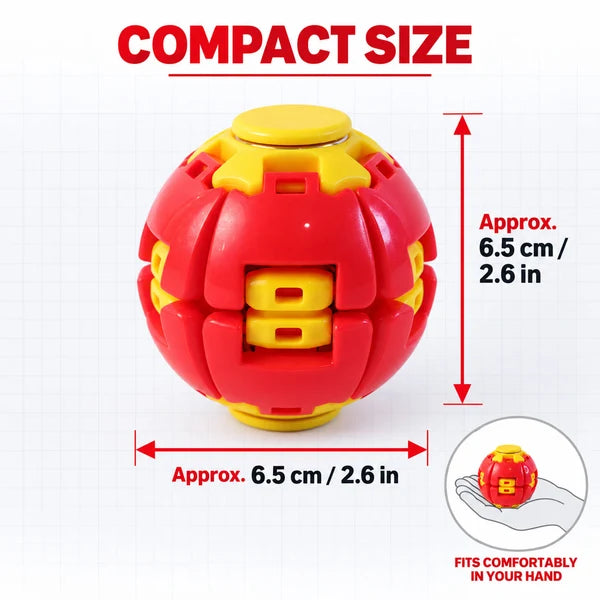Transforming Spinner Flat Ball Toy With 360 Degree Spin