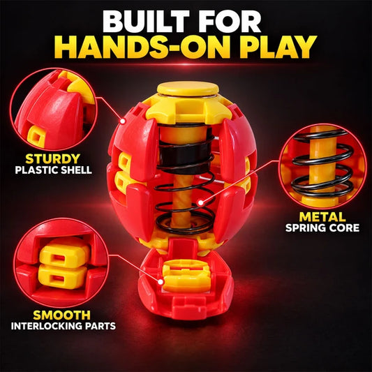 Transforming Spinner Flat Ball Toy With 360 Degree Spin
