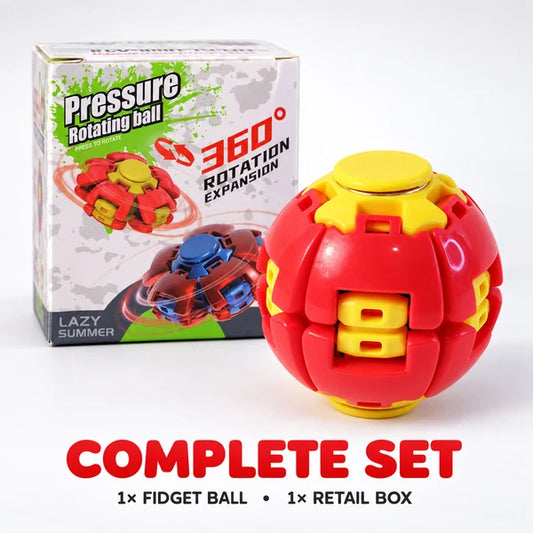 Transforming Spinner Flat Ball Toy With 360 Degree Spin