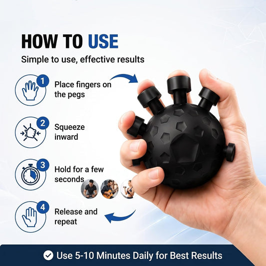 Eagle Claw Finger Gripper Hand Grip Strengthener & Wrist Exerciser Ball